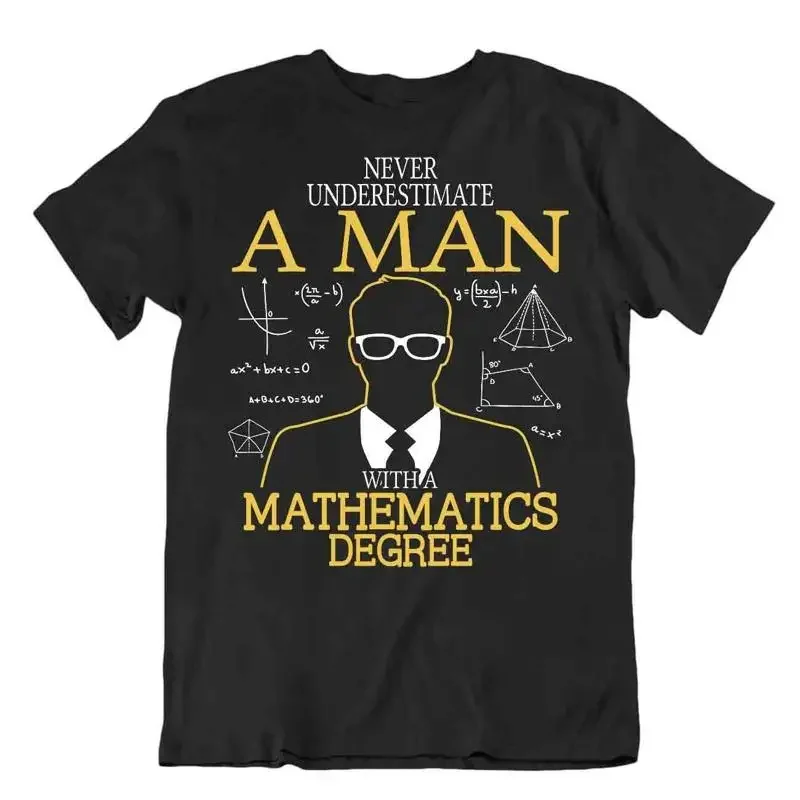Mathematics Degree T Shirt Geometry Pun Tee Science Teacher College Shirt