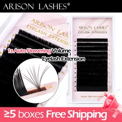 ARISON 8-18mm C/D Easy Fanning Eyelashes Extension Bloom Flare Eye Lash Russian Eyelash Extensions Volume Cilia Silk Lash