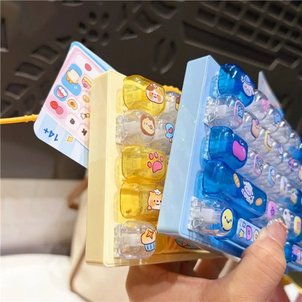 26-Key Decompression Button Cute Design Simulation Keyboard Mini Keyboard Pendant Fruit Strawberry Rabbit Keyboard Keychain