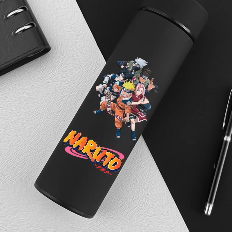 NARUTO 500ML Stainless Steel Water Bottle Childrens Thermos Adult Large Capacity Portable Drinking Water Cup Gift Uzumaki Naruto