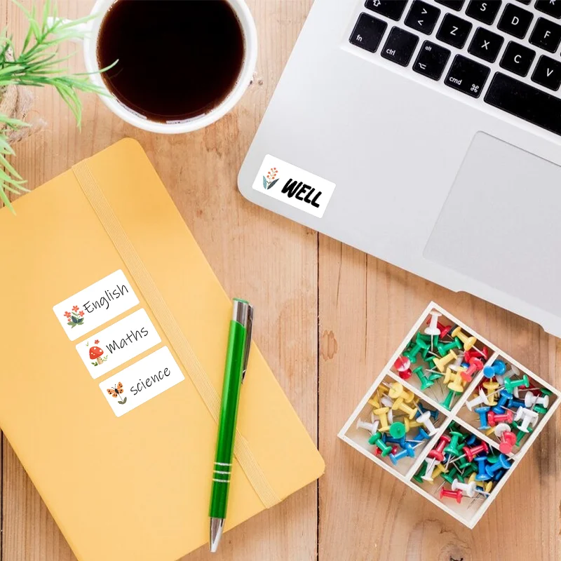 2 롤/세트 컬러 라벨 용지 열 스티커 구름 방수 라벨 귀여운 수제 DIY 스티커 포켓 프린터 선물용 사용