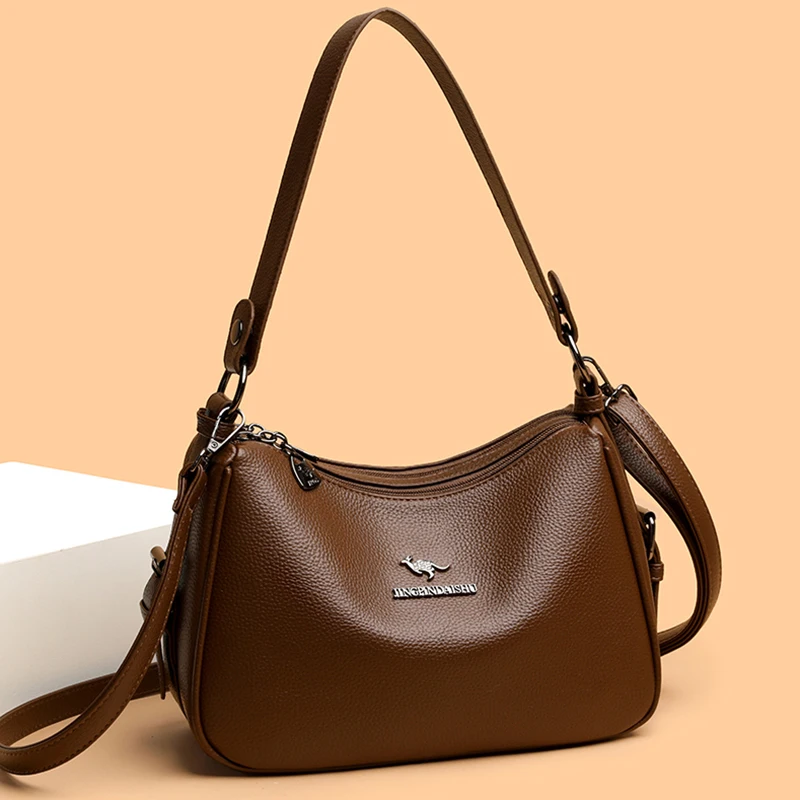 

Women's Fashionable Lightweight PU Leather Crossbody Bag Single Shoulder Purse Durable Faux Leather Handbag for Daily Use