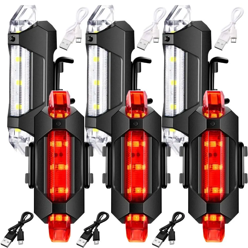 Hot Sale USB Rechargeable City Mountain Bike Bicycle Light Waterproof Flashing Bike Light Colorful Safety Lights