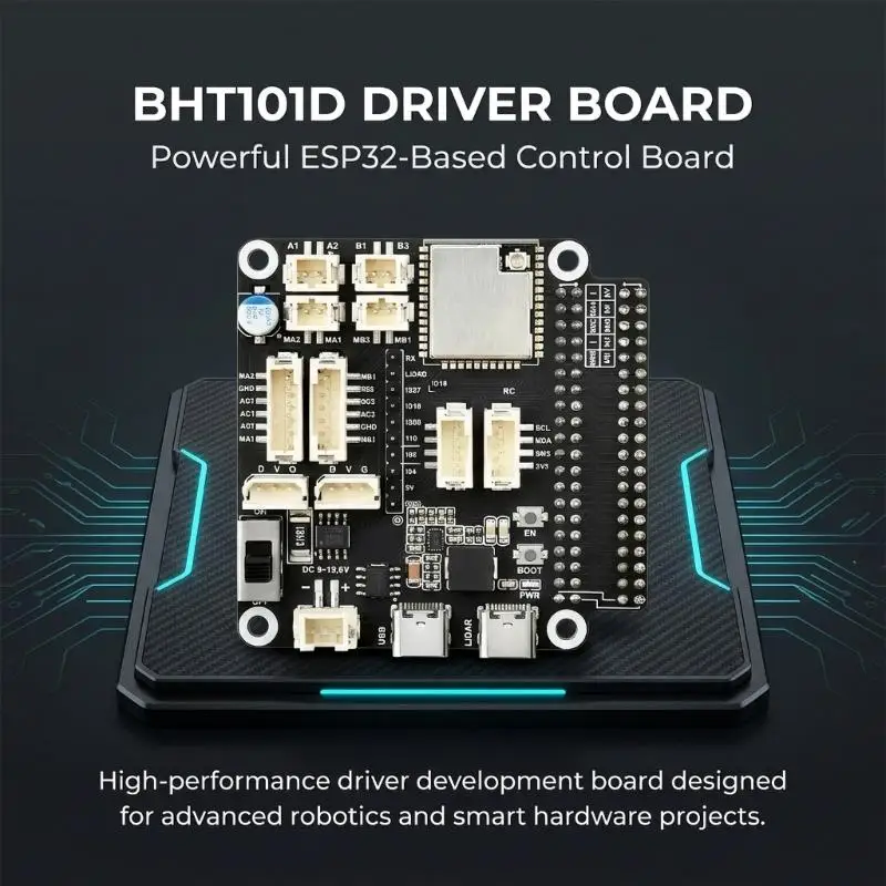 Robotics Control Board with Drive Wiring Layout, LiDAR Access, I2C Access and 40-Pin GPIO Header for Motion Project Use D2RC