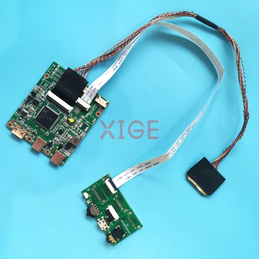 

Комплект DIY плата контроллера драйвера для B156XW04 V0/V1 B156XW04 V5/V6 40Pin LVDS TYPE-C 15,6 "экран ноутбука USB-C Mini-HDMI 1366x768
