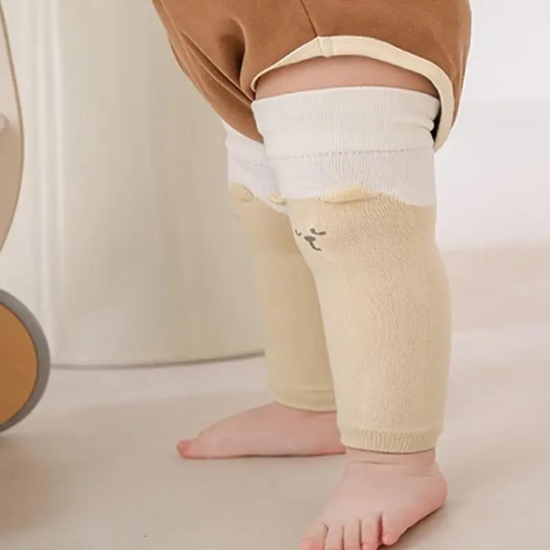  3Pairs Stretchy Knee Protections Sleeves for Toddlers Combed Cotton Design