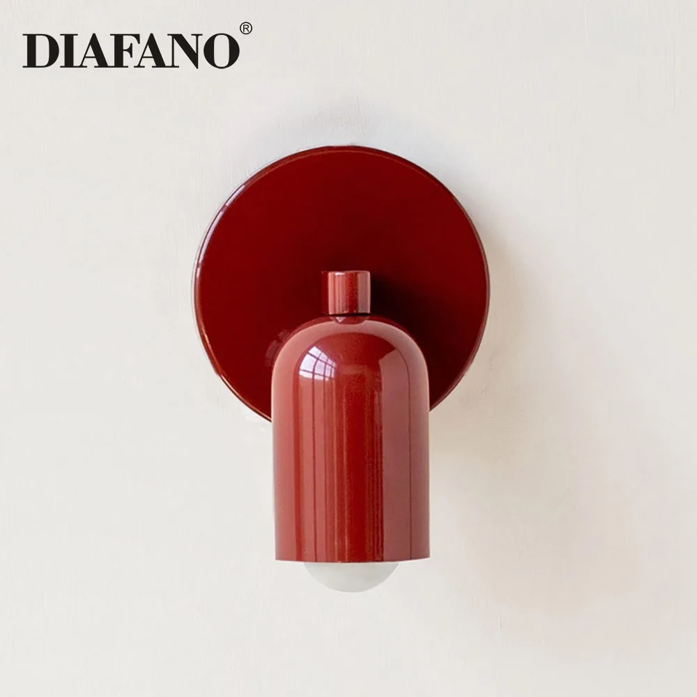 Colorful Nordic Wall Mounted Lamp for Bedroom Bedside Hallway Hotel Decoration Sconce Light Background Modern Led Lighting E27