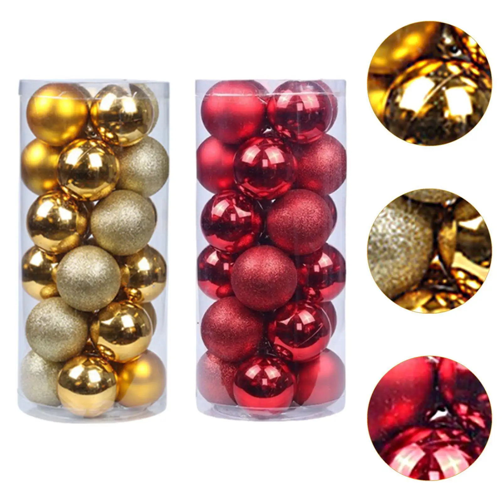 48x Christmas Tree Decorations Christmas Ball Ornaments Decorative Xmas Balls Baubles Xmas Decor for Party Birthday Home