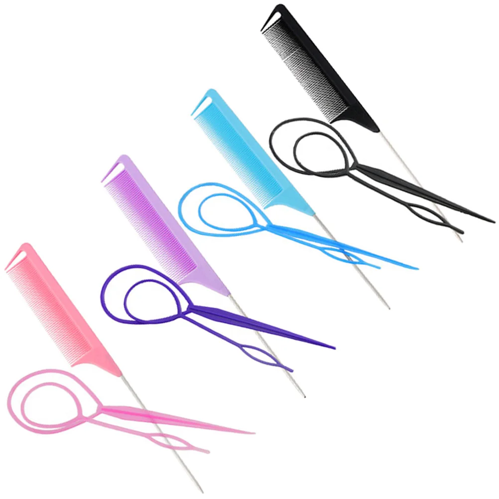 

4 комплекта инструментов для укладки волос, расчески, прочный дизайн, практичные аксессуары, инструмент для плетения французского хвоста для салонов, личного использования