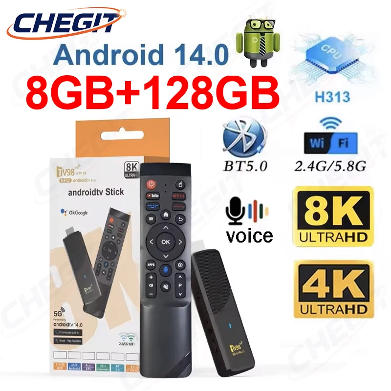 

Новый ТВ-стик X9 2026 на Android 14, H313, 4-ядерный процессор, Wi-Fi 6, Bluetooth, голосовое управление, поддержка 8K@60fps для домашнего кинотеатра, медиаплеер для Netflix и YouTube