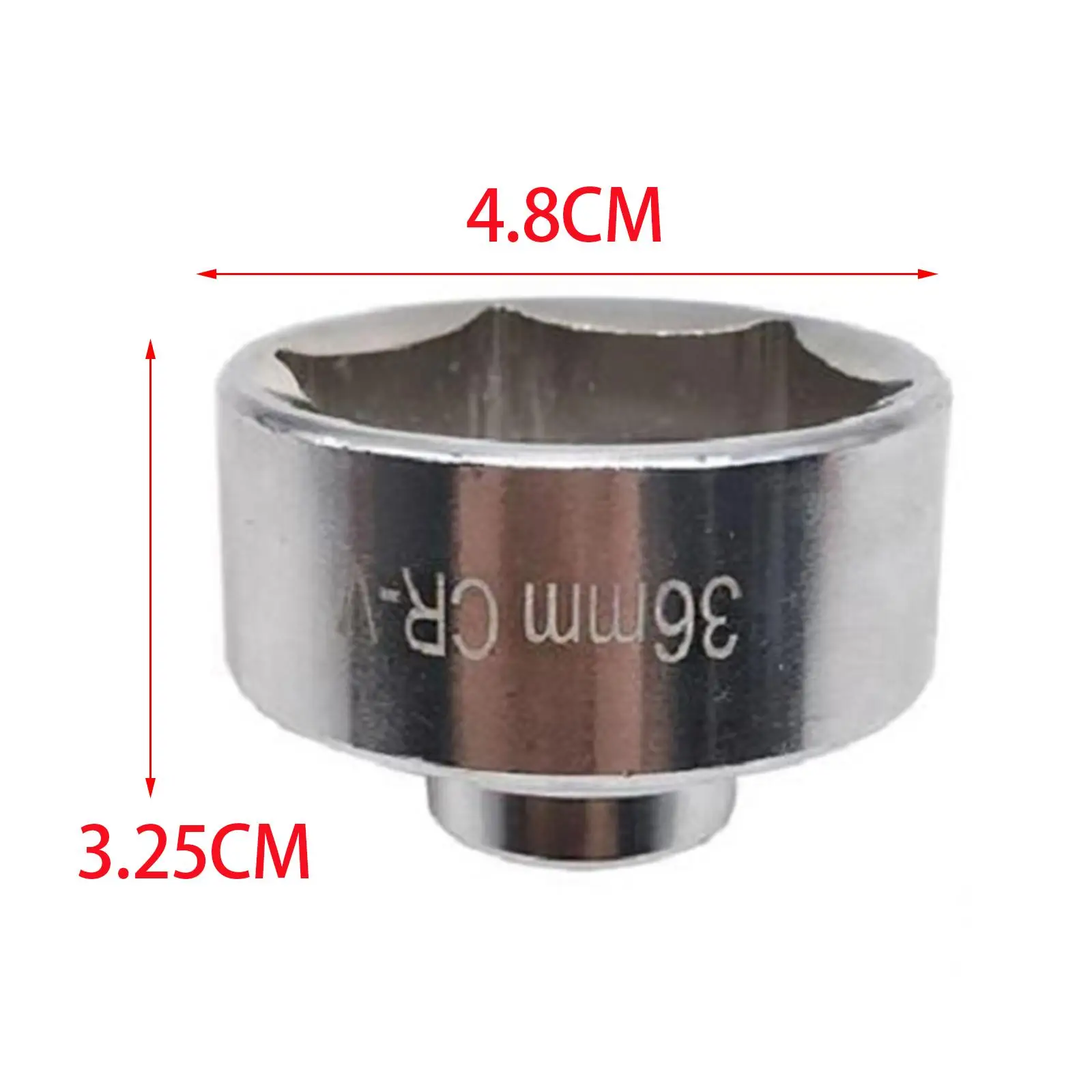 Oil Filter Socket Tool 36mm Sturdy 3/8 inch 6 Point Canister Engine Low Profile for Garage Fittings Replaces