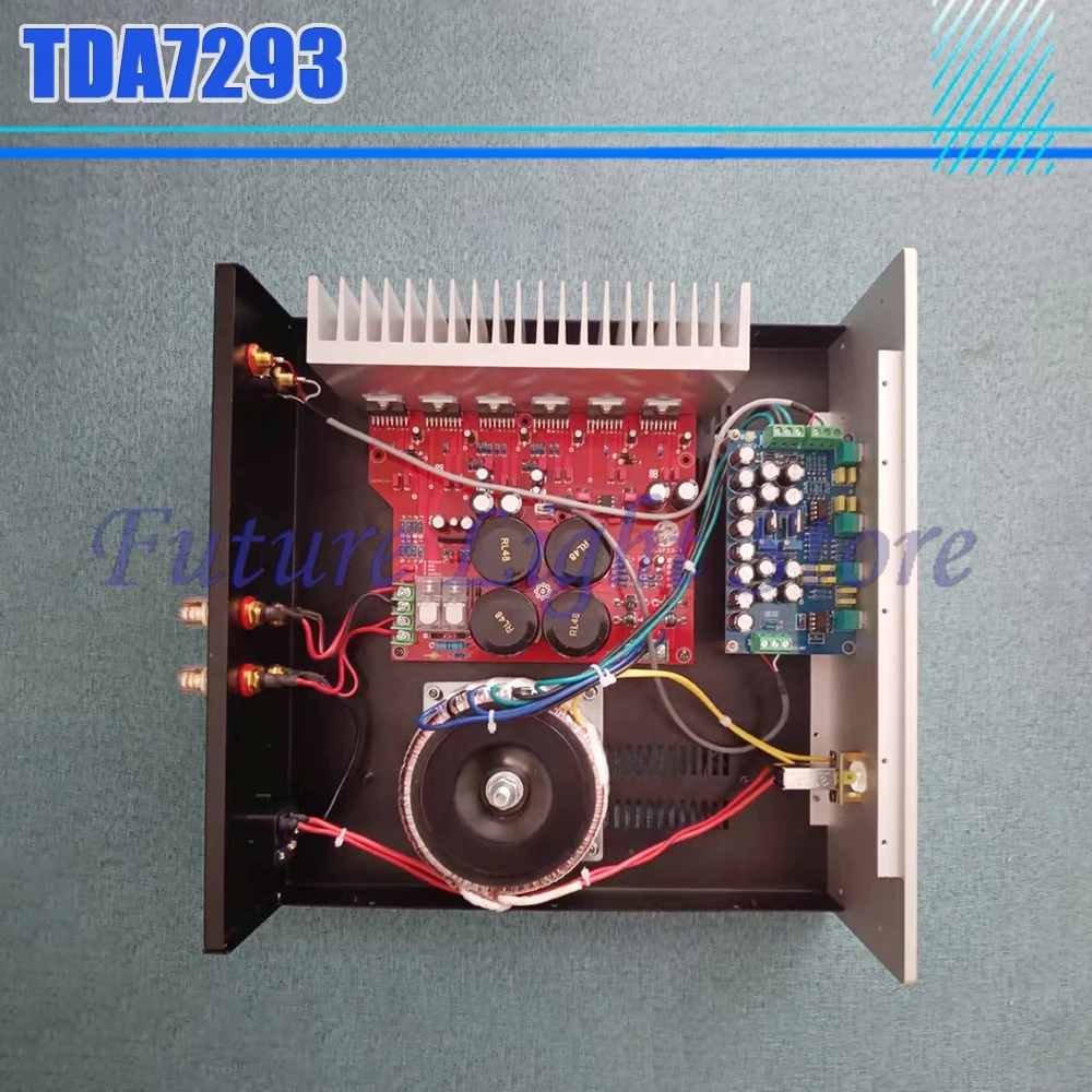 Tone Board Amplifier Size：32*10*30.6cm Output Power：208W+208W For TDA7293 Triple ParallelB