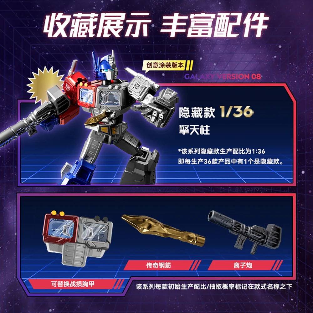Oryginalne figurki Transformers Blokees, wersja Galaxy, Vol.8, Blind Box, Optimus Prime, trendy hobby, prezenty świąteczne.