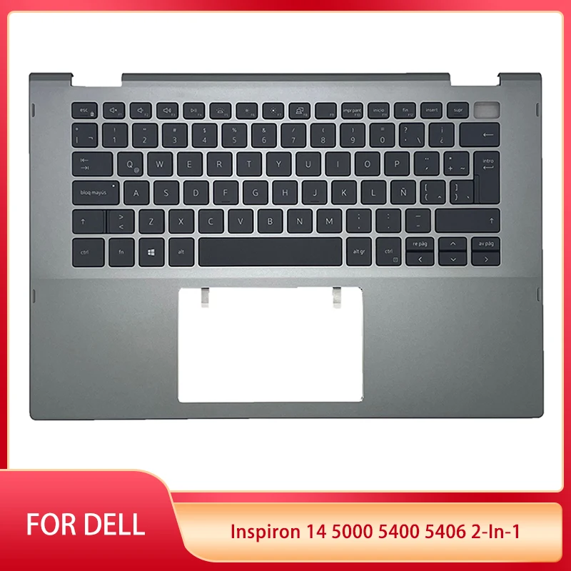 New For DELL Inspiron 14 5000 5400 5406 2-In-1 Laptop LA Keyboard With Backlight Palmrest Upper Cover Case Gray 0X46H3