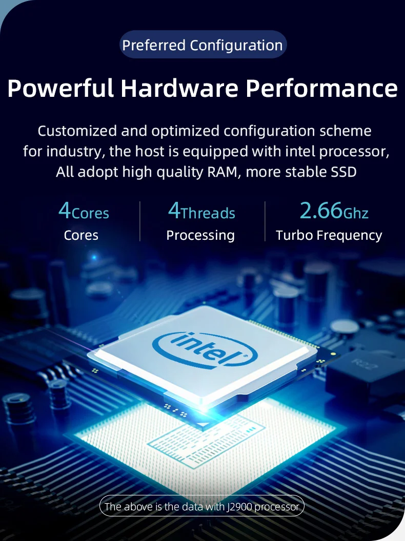 Fanless Industrial Mini PC Intel J1900 Quad Cores 2xGigabit Ethernet 4xUSB WIFI Windows10 Micro Computer