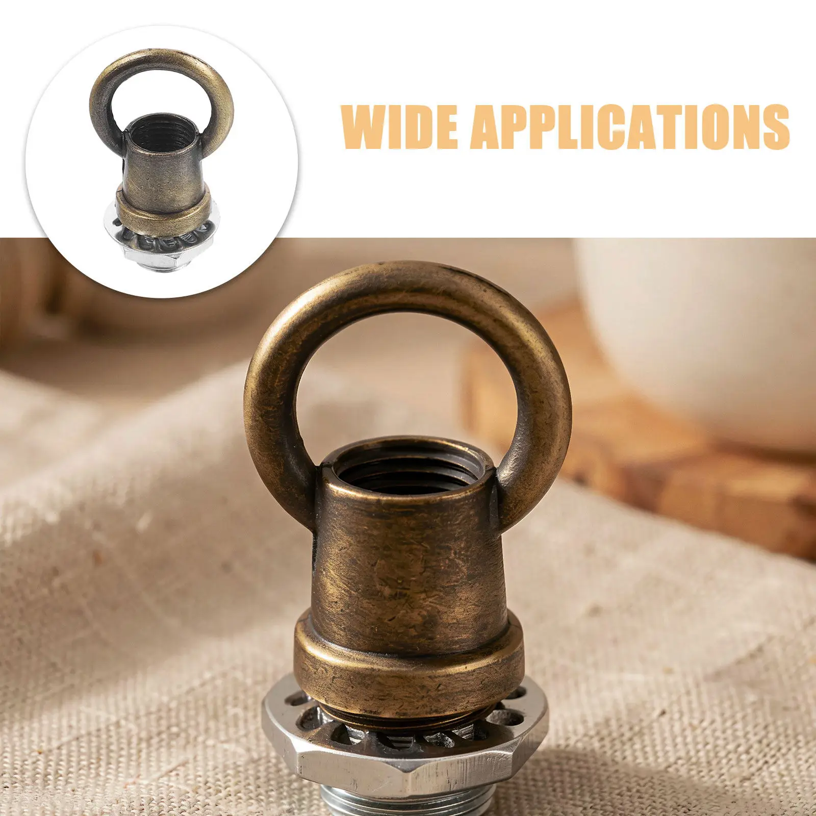 4Set Bronze Lamp Eye Nut M10 Thread Ceiling Pendant Chandeliers Hanging Light Fixture Support Light Ceiling Fixture Nut