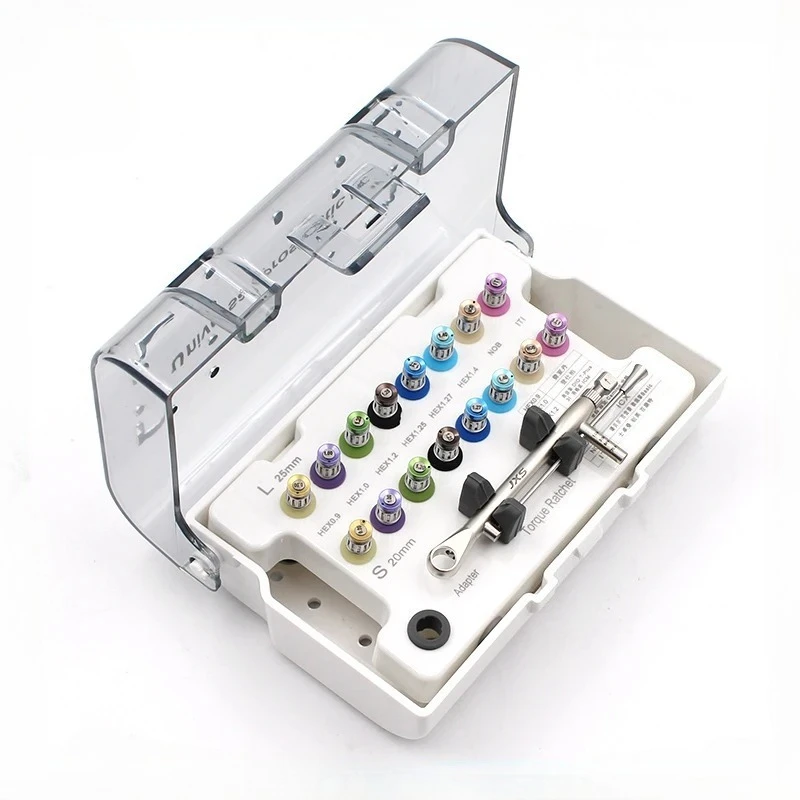 10‑70NCM Electric Dental Implant Torque Screwdrivers Universal Ratchet Torque Wrench Complete Kit for Dental Implant