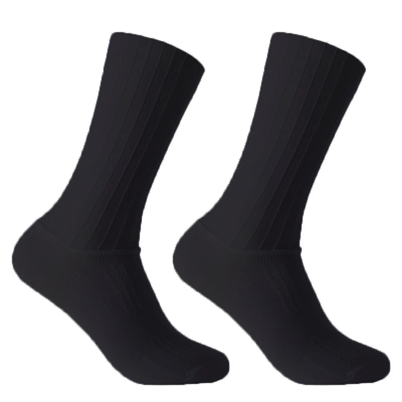 New 2025 Anti Slip Silicone Summer Aero Socks Whiteline Cycling Socks Men Bicycle Sport Running Bike Socks Calcetines