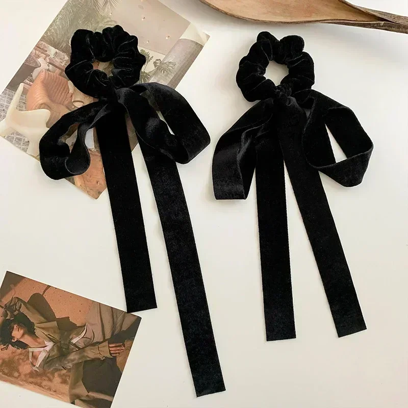 

Goddess Simple Fashion Velvet Bow Hair Accessories Tie Ponytail Braid Hair Strap Butterfly Fixing Device Hair Bundle