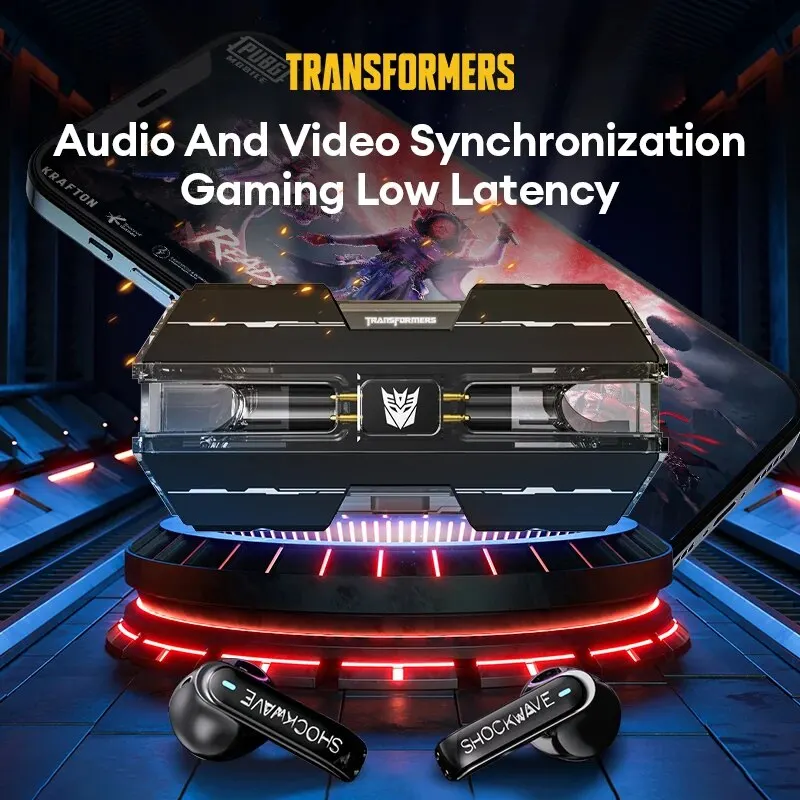 Transformers TF-T01 Gaming Headset TWS Wireless Headphone Nosie Reduction Bluetooth 5.3 Earphones Cool Sport Earbuds With Mic