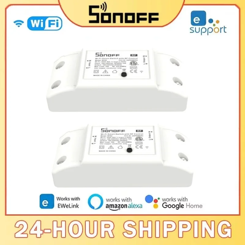 1-10PCS SONOFF RFR2 Switch 433Mhz Remote Controller Wireless Switches Relay Modules Smart Home Automation Support RM433R2