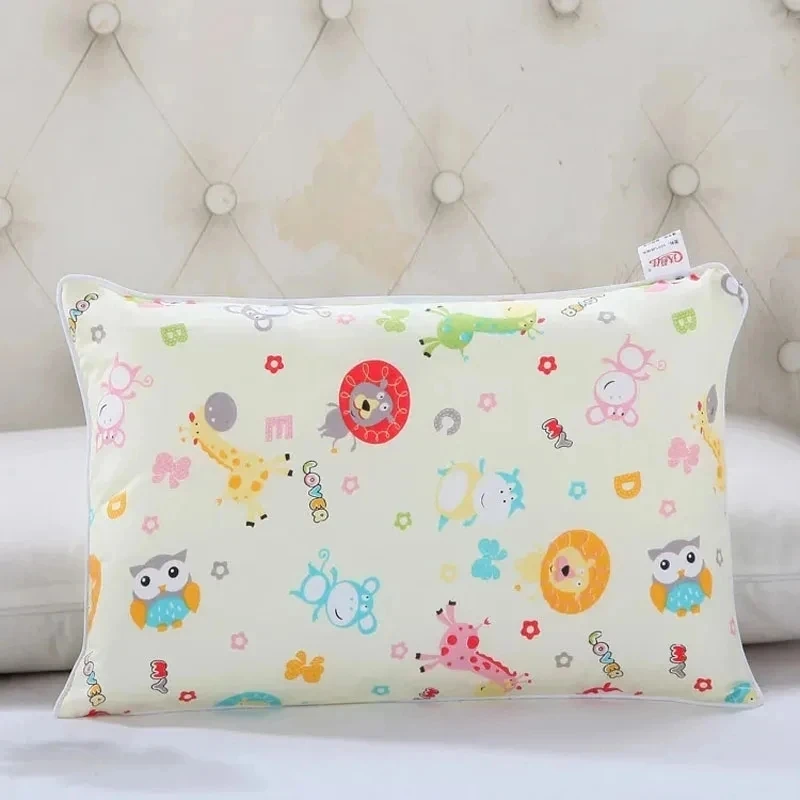 2022 New Cartoon Style Children Pillowcase Soft Cotton Baby Pillow Dust Cover Kindergarten Lunch Break Single Pillow Four Season