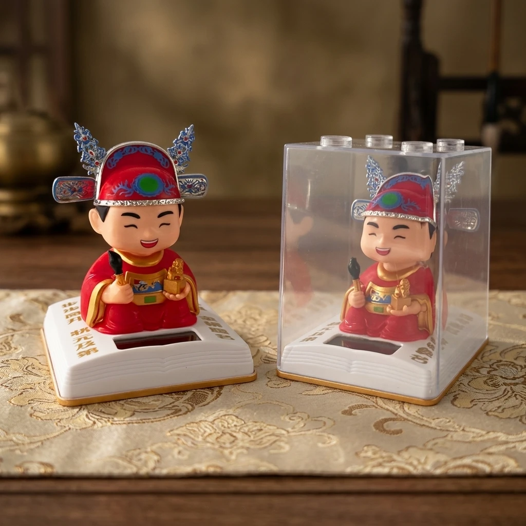 Solar Powered Nodding Scholar Figure Cultural Creative Desktop Decor for Students Desktop Decoration