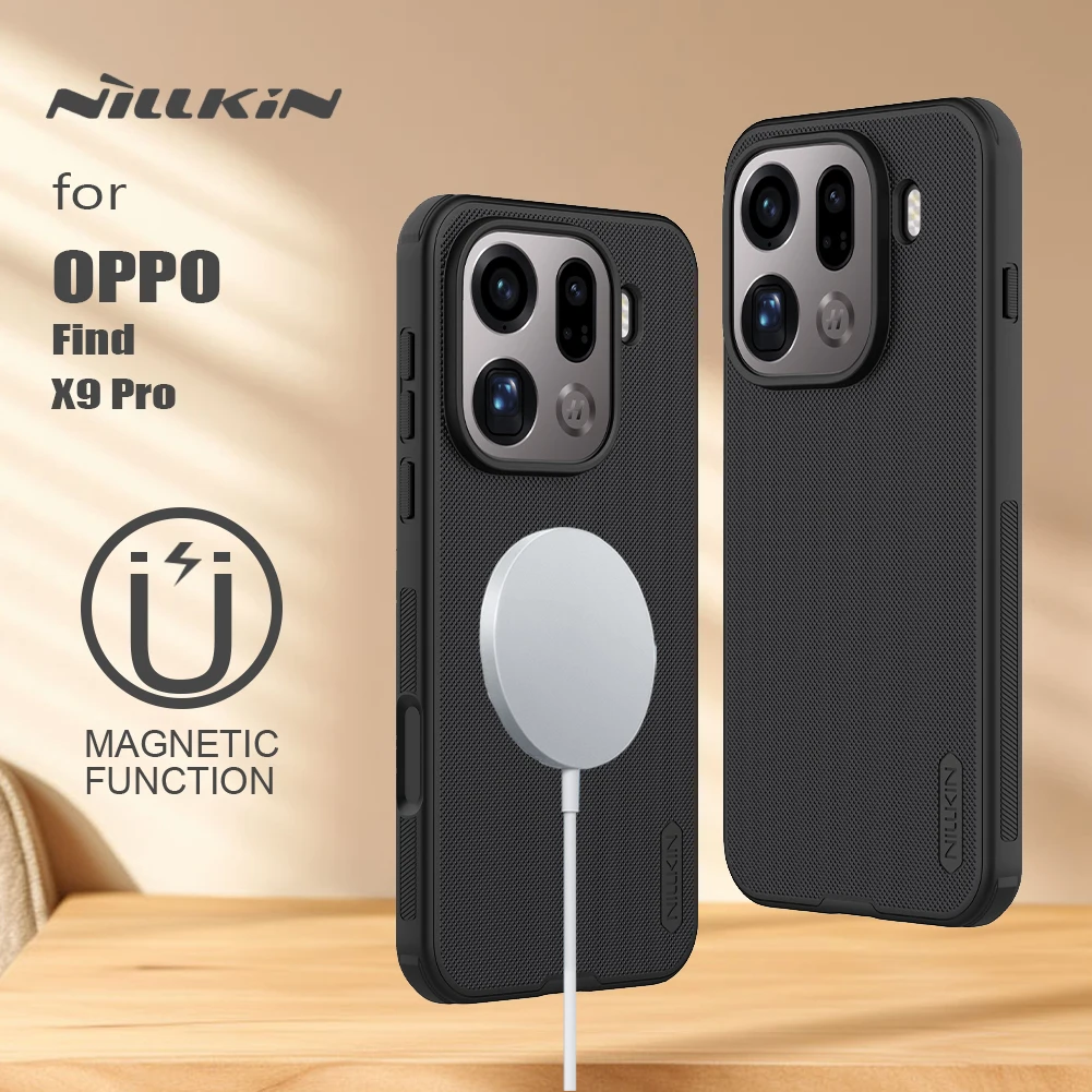 حافظة لهاتف OPPO Find X9 Pro 5G Nillkin حافظة مغناطيسية فائقة البلوري Pro Magsage 360 إطار ناعم غير لامع PC غطاء خلفي كامل للحماية #3