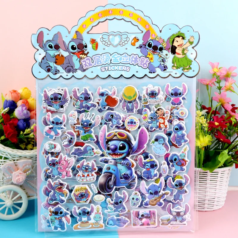 Cute Stitch Waterproof Sticker Diy Decor Notebook Phone Case Water Bottle Children Cartoon Stickers Toy Accessories Gifts
