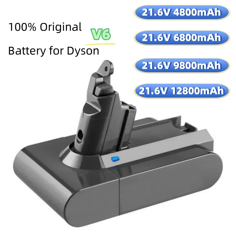 V6 Animal Motor Head Slim V6 Absolute Vacuum Battery V6 21.6V12800Ah ForDyson Battery Replacement DC62 DC59 DC58 SV03 SV04 SV09