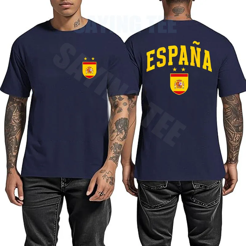 Retro Spanische Flagge Spanien Shirt Vintage España Jungen & Mädchen T-Shirt Y2k 2 Sterne Fußball Champions Espana Fußballmannschaft Spruch-T-Shirt – Detail 15