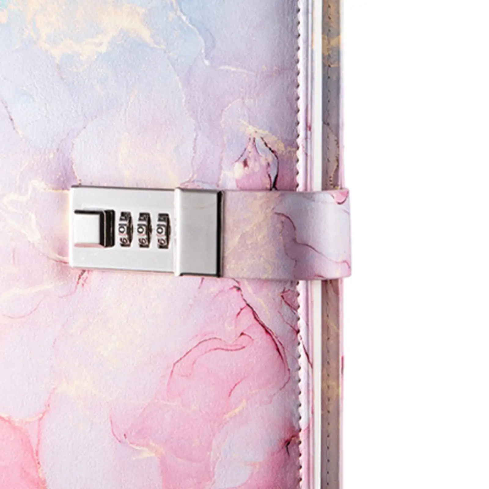 Cute A5 Lockable Diary Notebook for Girls Women Adults PU Leather Cover Password Journal for Travel School Home Use