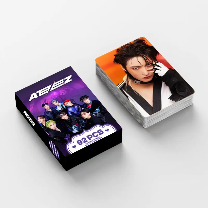 92pcs/set KPOP ATEEZ Lomo Cards Photo Album Stickers HD Double Sided High Quality Photocard JongHo Yunho YEOSANG San Fans Gift