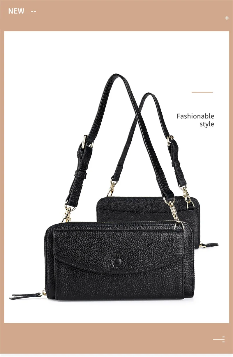 Multifunktionale Echtleder-Geldbörse 2026 Neue Kartenhalter-Damenbörse Modische Damen-Abendclutch aus Rindsleder – Detail 3