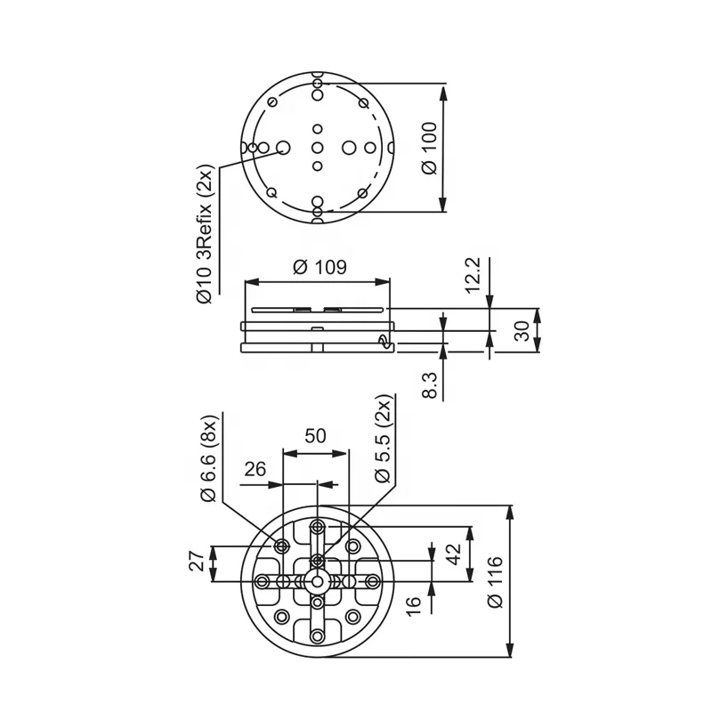 HPEDM  System 3R-601.52  High Precision Edm  D 116 Mm  Pallet    HE-R06843.116B