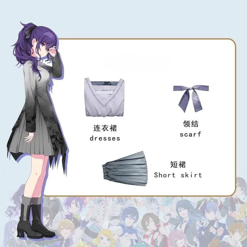 متوفر في المخزون Yoisaki Kanade Asahina Mafuyu Akiyama Mizuki Shinonome Ena تأثيري أنيمي الملونة المرحلة تأثيري حلي شعر مستعار للنساء