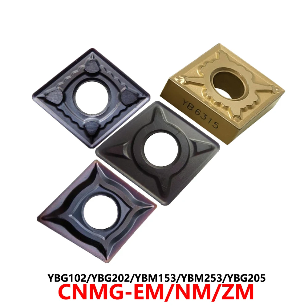 

Original CNMG120408 CNMG120404 CNMG120412 CNMG160608 CNMG160612 EM NM ZM YBG202 YBM253 YBG105 Carbide Inserts CNC Blades CNMG