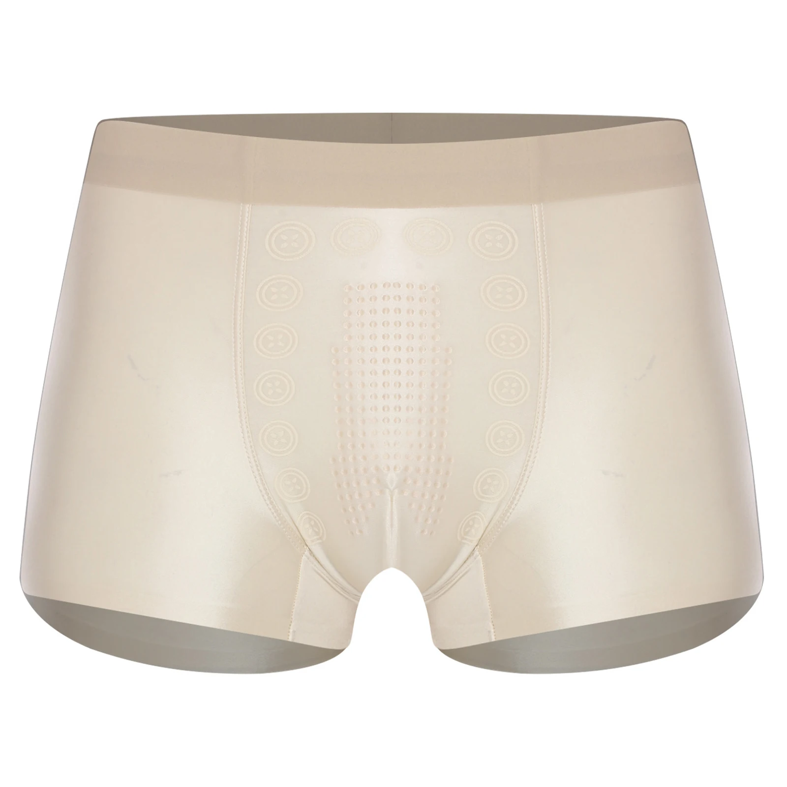 

Men Ice Silk Daily Casual Panties Bulge Pouch Satiny Underwear Low Waist Shorts Seamless Trunks for Daily Everyday Wear Briefs