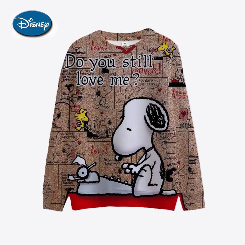 Snoopy Cartoon Anime Women\'s Hoodie Spring and Autumn Edition O-neck Hoodie 2024 New Super Large Sportswear Top