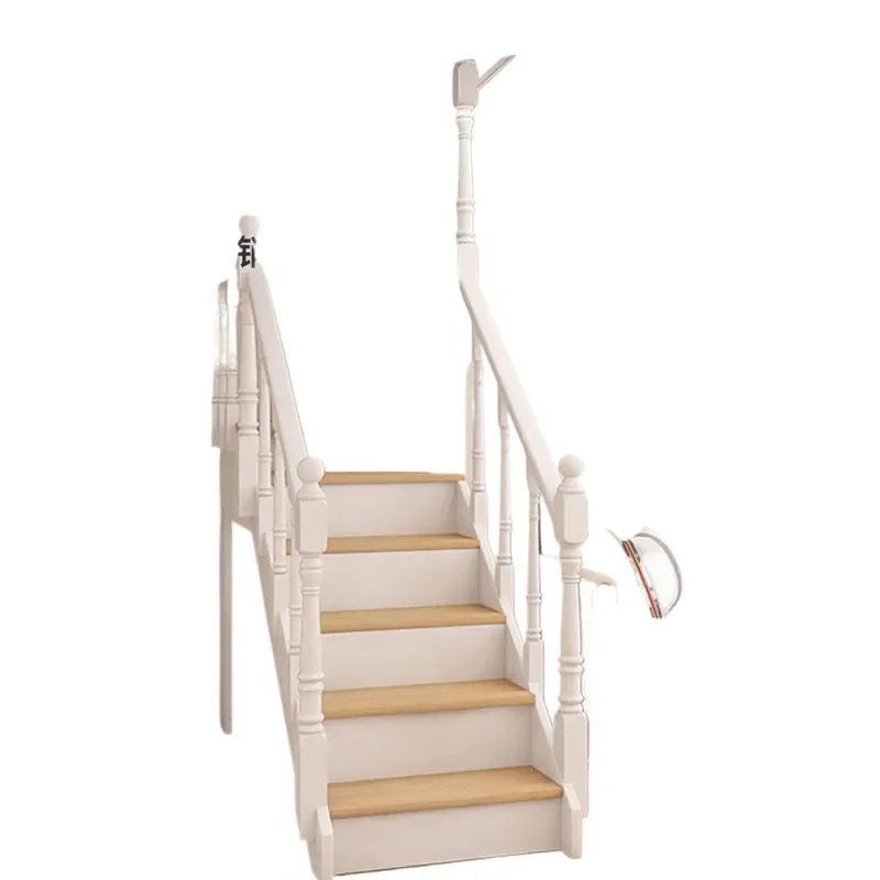 For Custom Solid Wood Duplex Loft Stairs Modern Indoor Wooden Ladder Complete Set Apartment Partition Home Decor