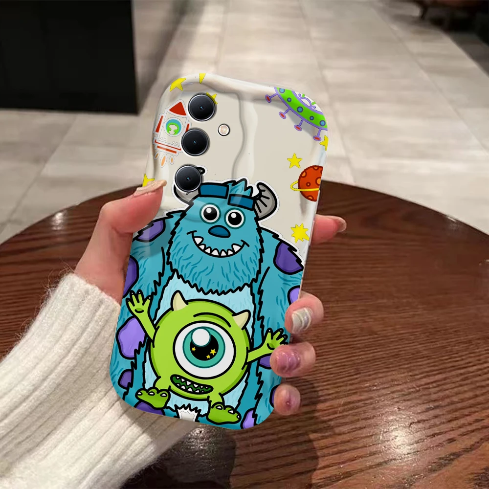 M-monsters Inc 3D Wave Case For Samsung A73 A72 A71 A55 A54 A53 A35 A34 A33 A25 A24 A23 A15 A14 A13 A05 A04 A03 4G 5G Cover