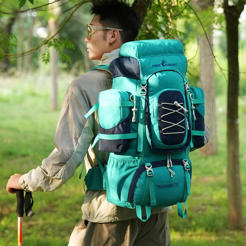 

70L Large Capacity Outdoor Climbing Mountaineering Backpack Waterproof Shoe Compartment Hiking Camping Bag Luggage Travel Bags