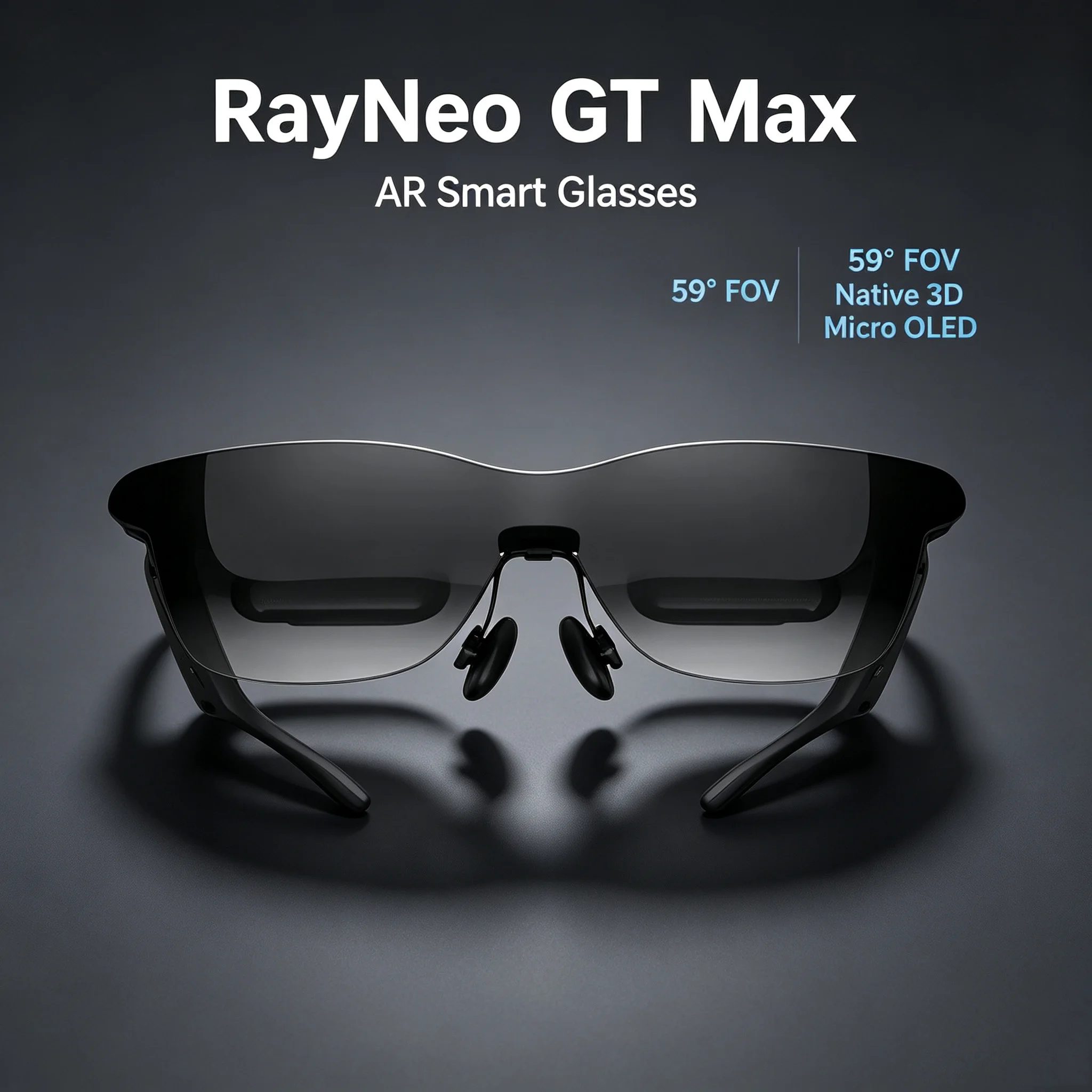 RayNeo GT Max AR Smart Glasses 59 Degree Fov Native 3D of Micro Oled Dolby Vision Hd Movie Watching XR Device AR Glasses