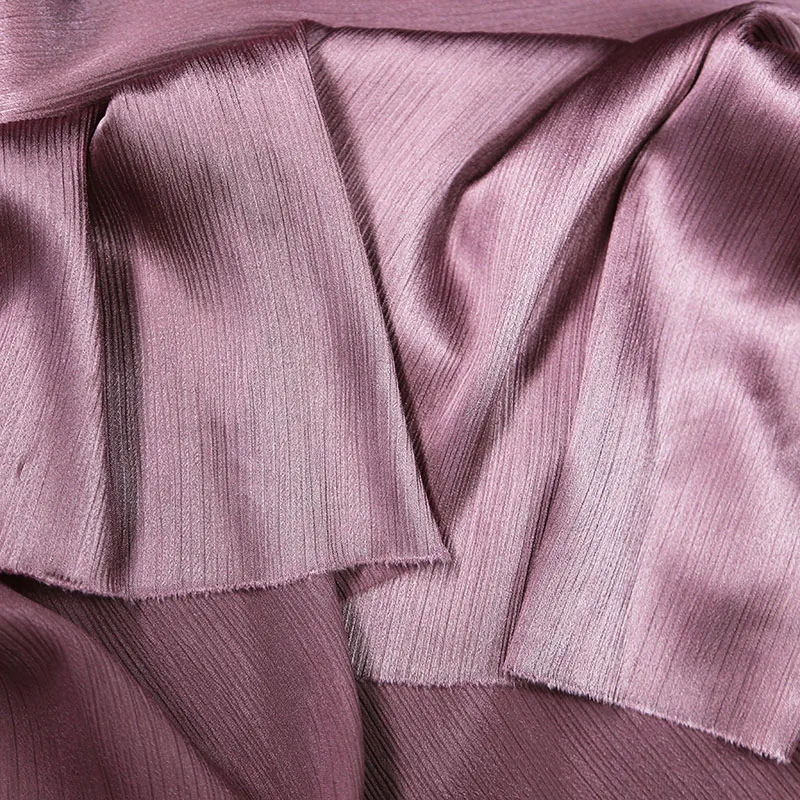 High End Glossy Texture Satin Fabric Smooth Imitation Acetate Silk Fabric Cheongsam Dress Designer Fabric Sewing Accessories