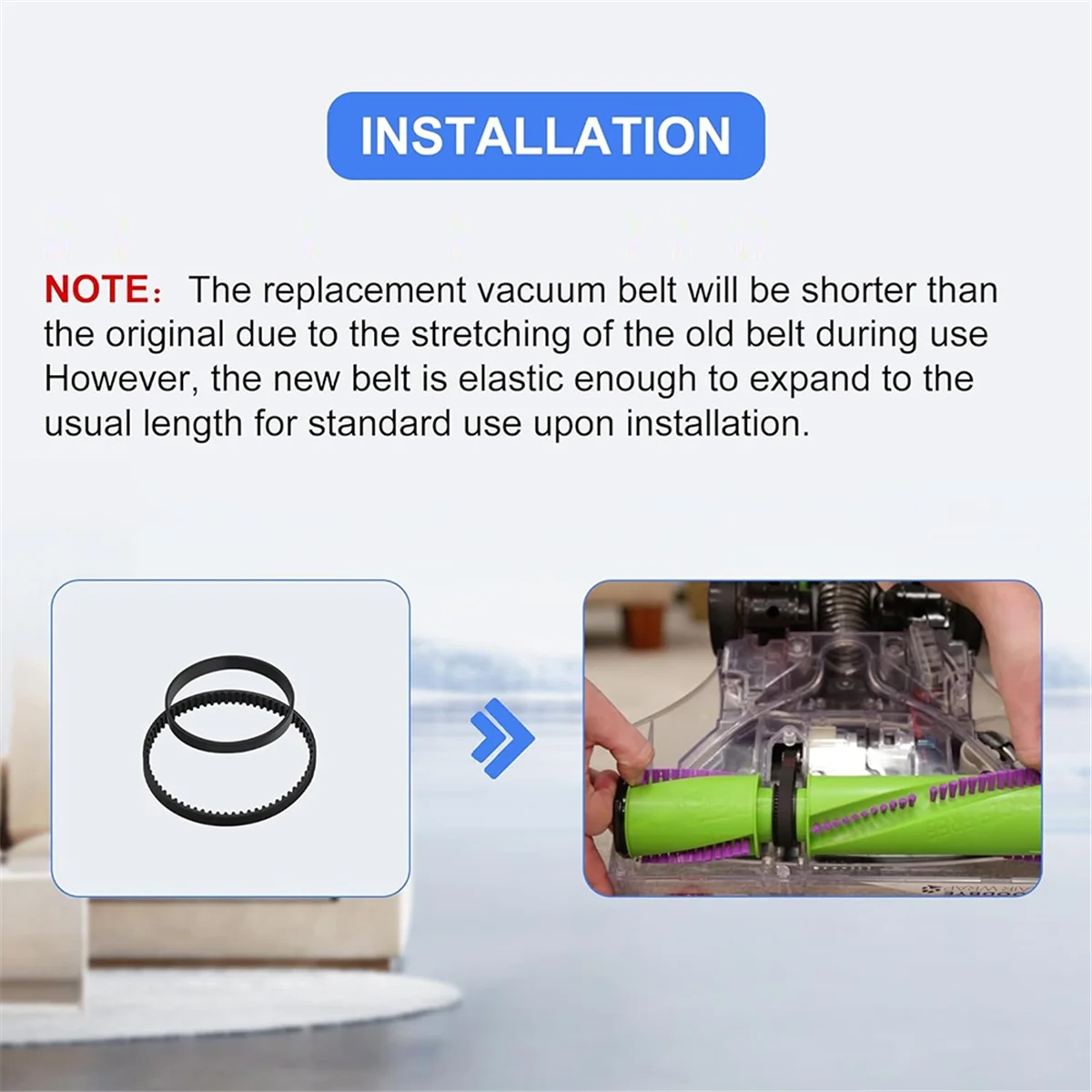 4 قطعة حزام بديل لـ 3071 PowerForce PowerBrush Pet XL، جزء استبدال TurboClean DualPro Pet 1626502 & 1626486