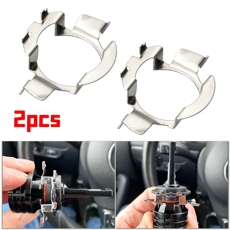 2 Pcs for Mercedes BMW Audi Nissan VW H7 LED Car Headlight Bulb Base Holder Adapter Socket Car Headlamp Mount Stand Universal