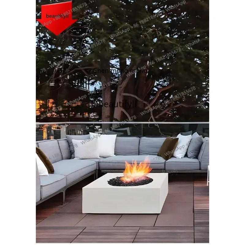 new  European-Style Independent  Fireplace Outdoor Real Fire Fireplace Heater Home Decoration Courtyard Fireplace Ornaments ss 8