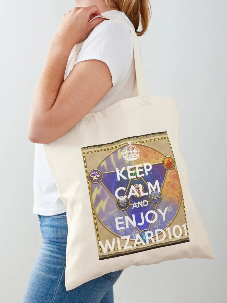 Keep Calm And Enjoy Wiz101 Tote Bag Women's beach bags tote bag university Tote Bag