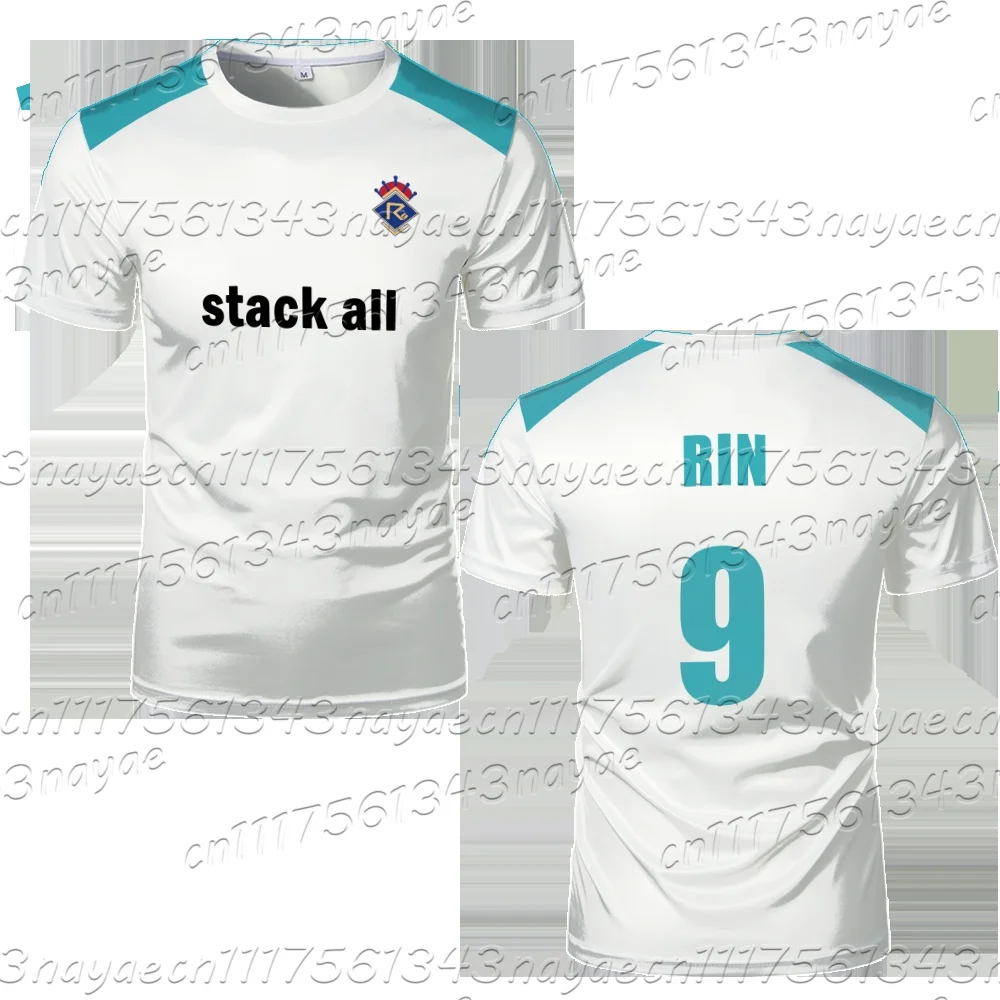 Blue Lock Kaiser Jersey Japanese Anime Cosplay Football T-shirt Men And Women Fashionable Casual Short Sleeve Tops Kids Tees