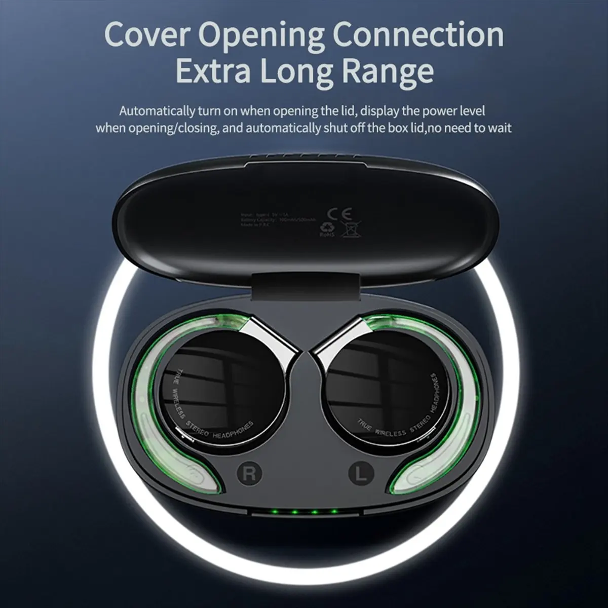 A59E F2 Wireless Bluetooth Headset Over-Ear Sports Headset Noise Cancelling Talking Headset Stereo Music Headset-White
